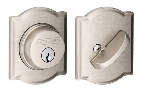 SCHLAGE B60N Single Cylinder Satin Nickel Deadbolt Installation Guide